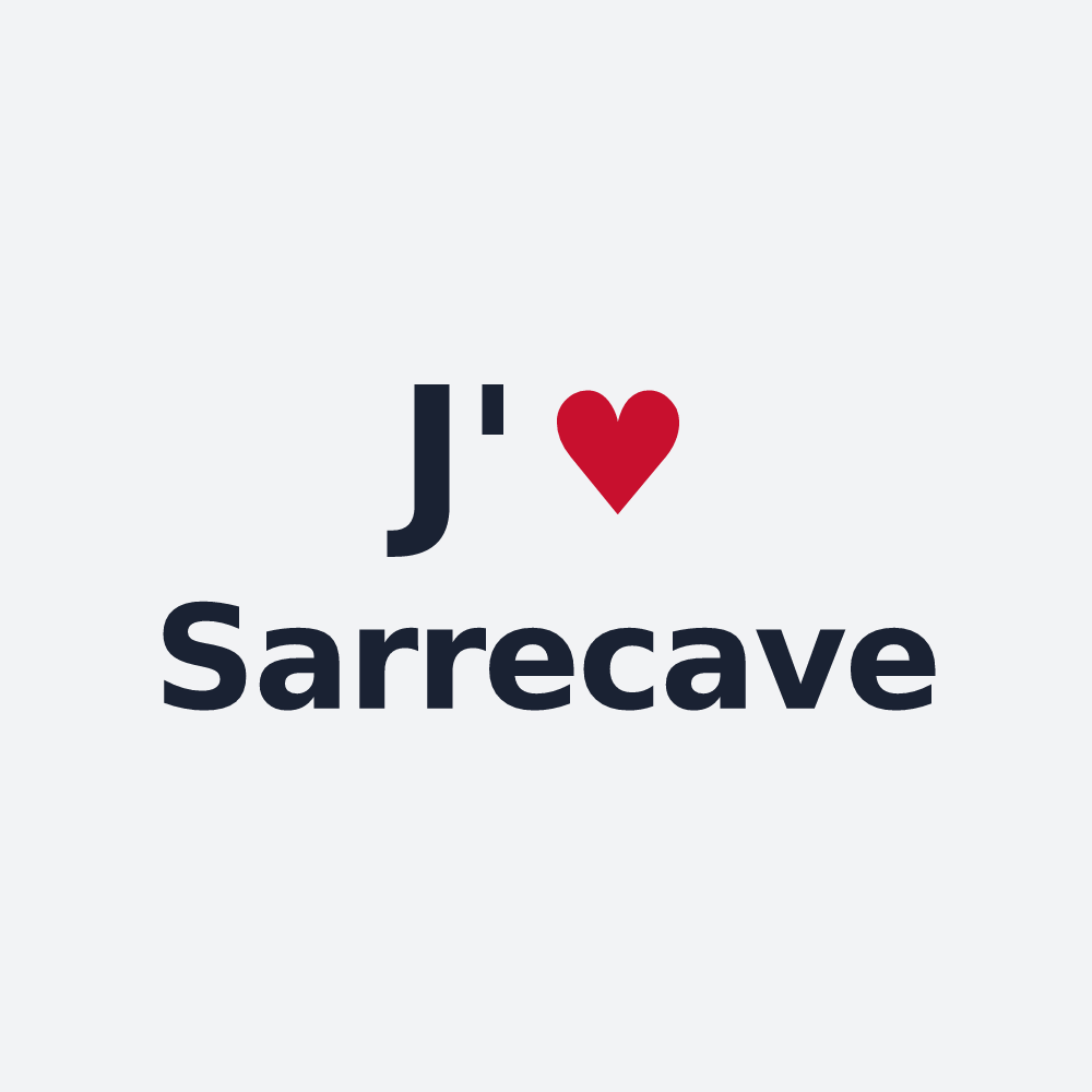 Poster personnalisé Sarrecave — design J'aime Sarrecave
