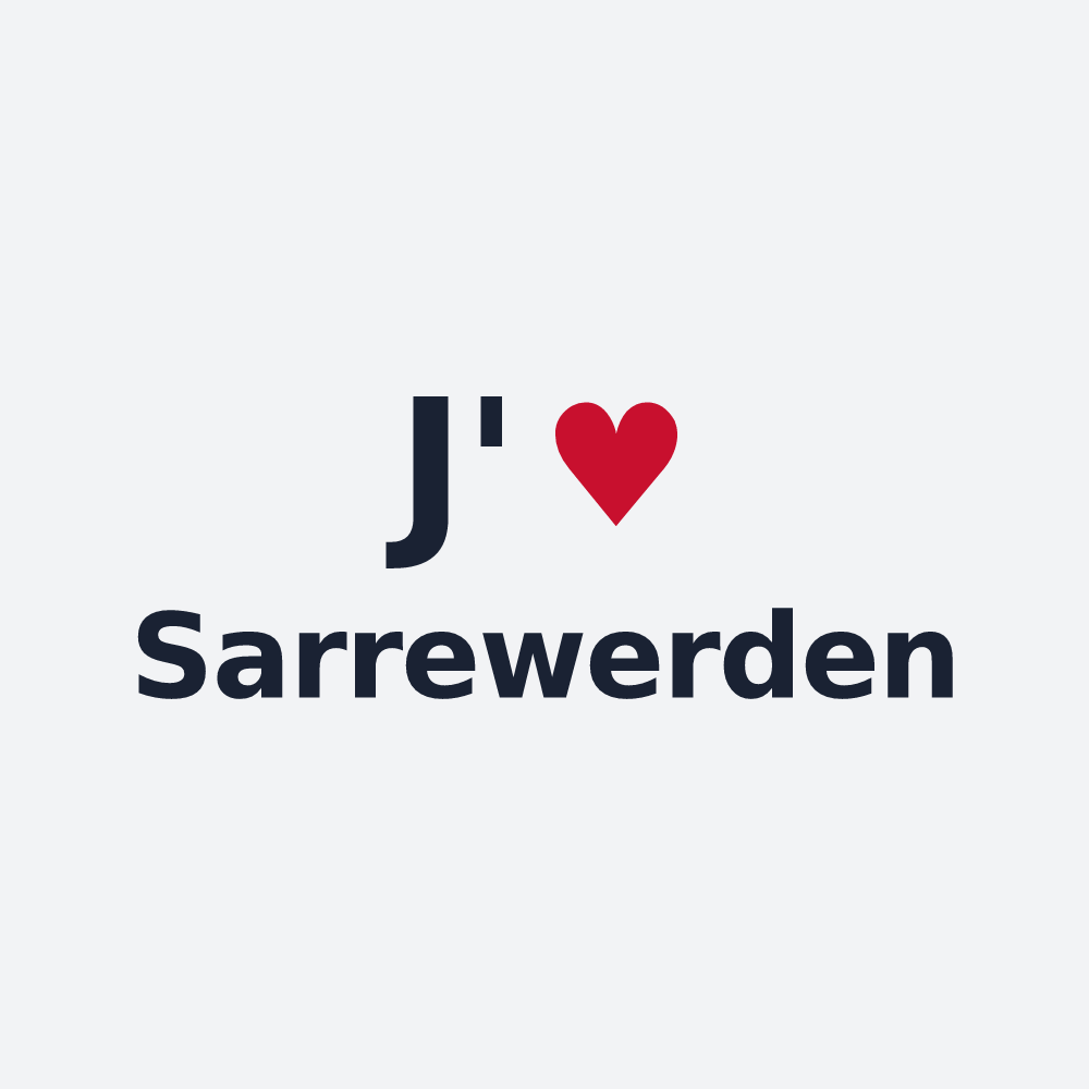 Poster personnalisé Sarrewerden — design « J'aime Sarrewerden » imprimé sur le poster