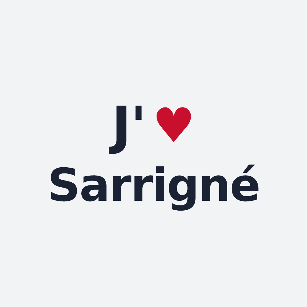 Poster personnalisé Sarrigné — design J'aime Sarrigné