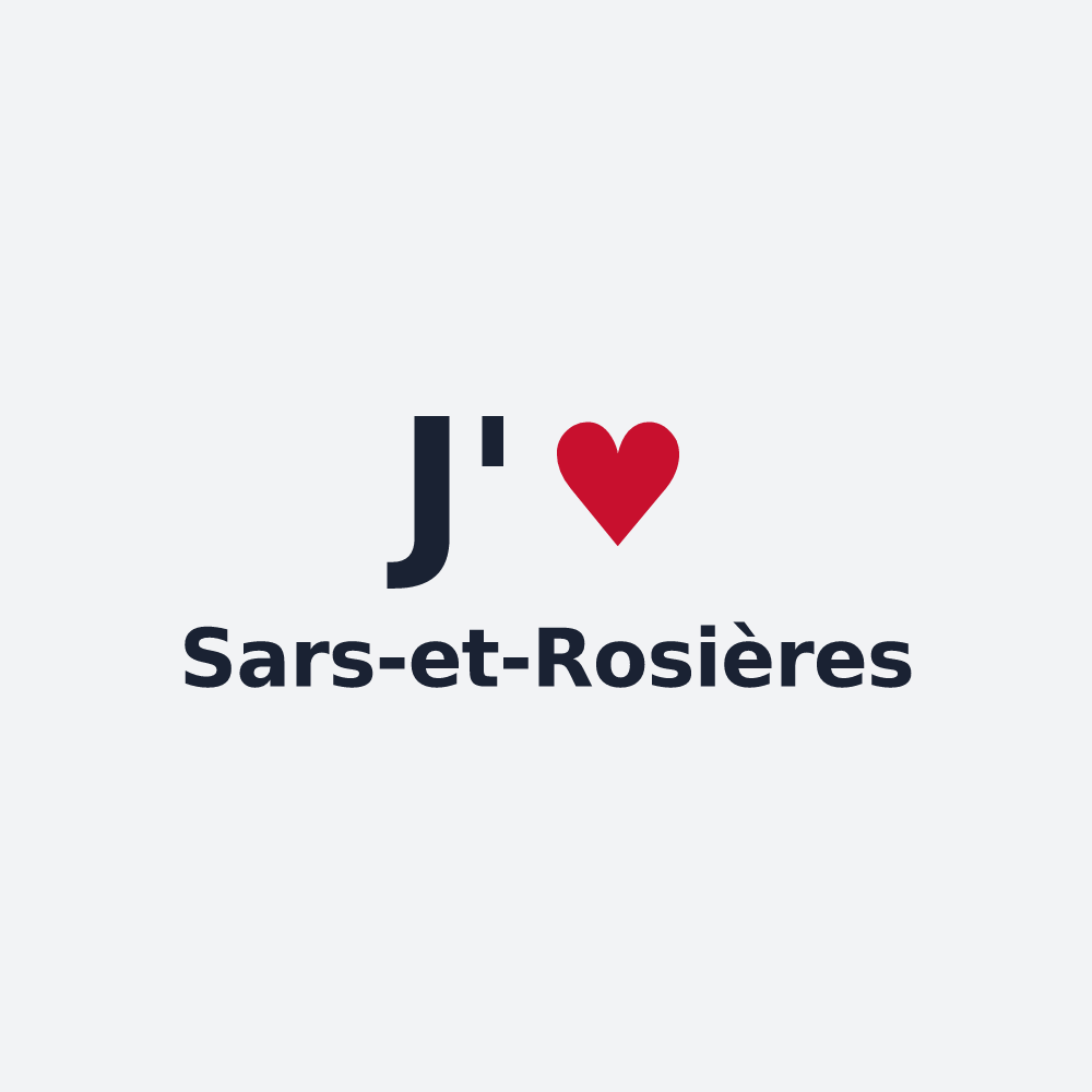 Poster personnalisé Sars-et-Rosières — design J'aime Sars-et-Rosières