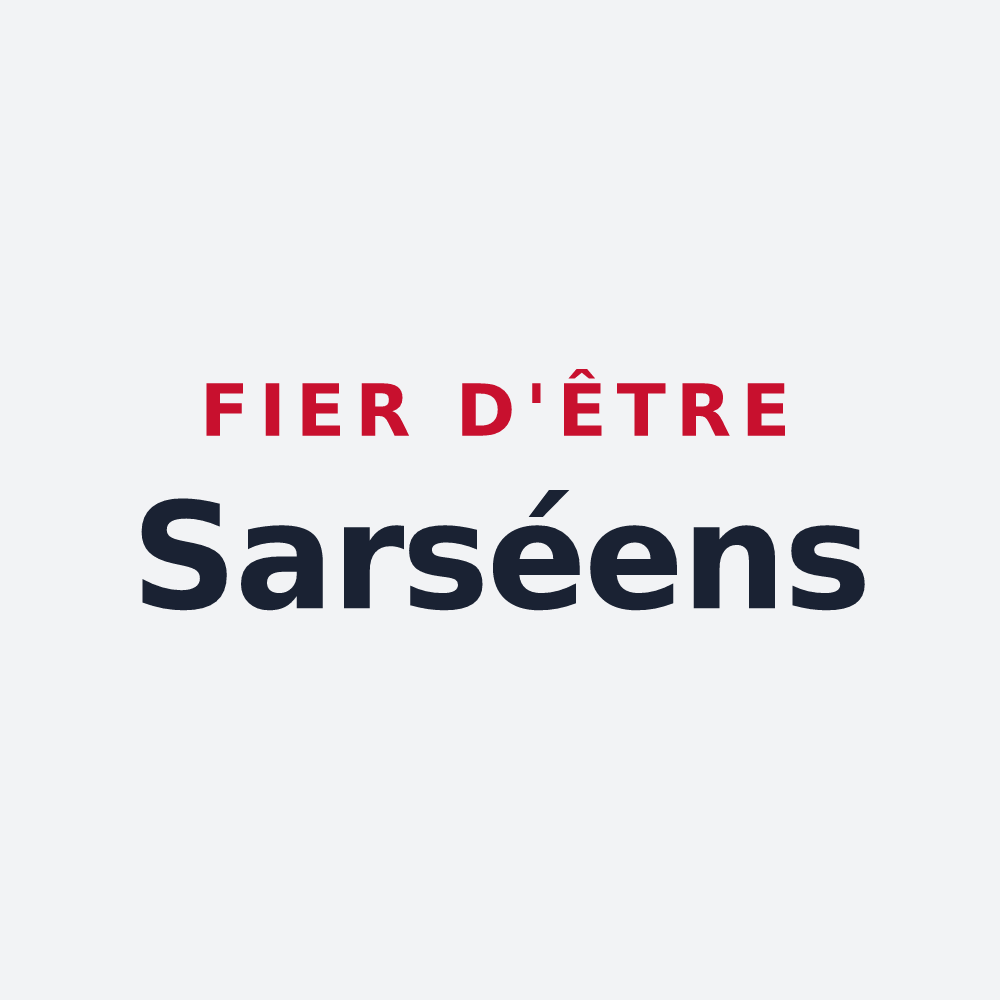 Poster « Fier d'être Sarséens » — design pour Sars-Poteries