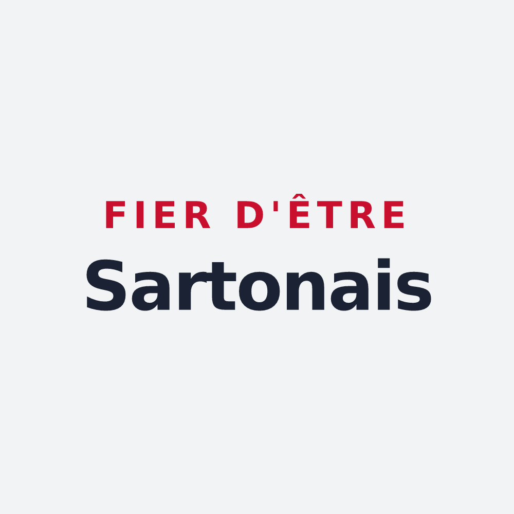 Poster « Fier d'être Sartonais » — design pour Sarton