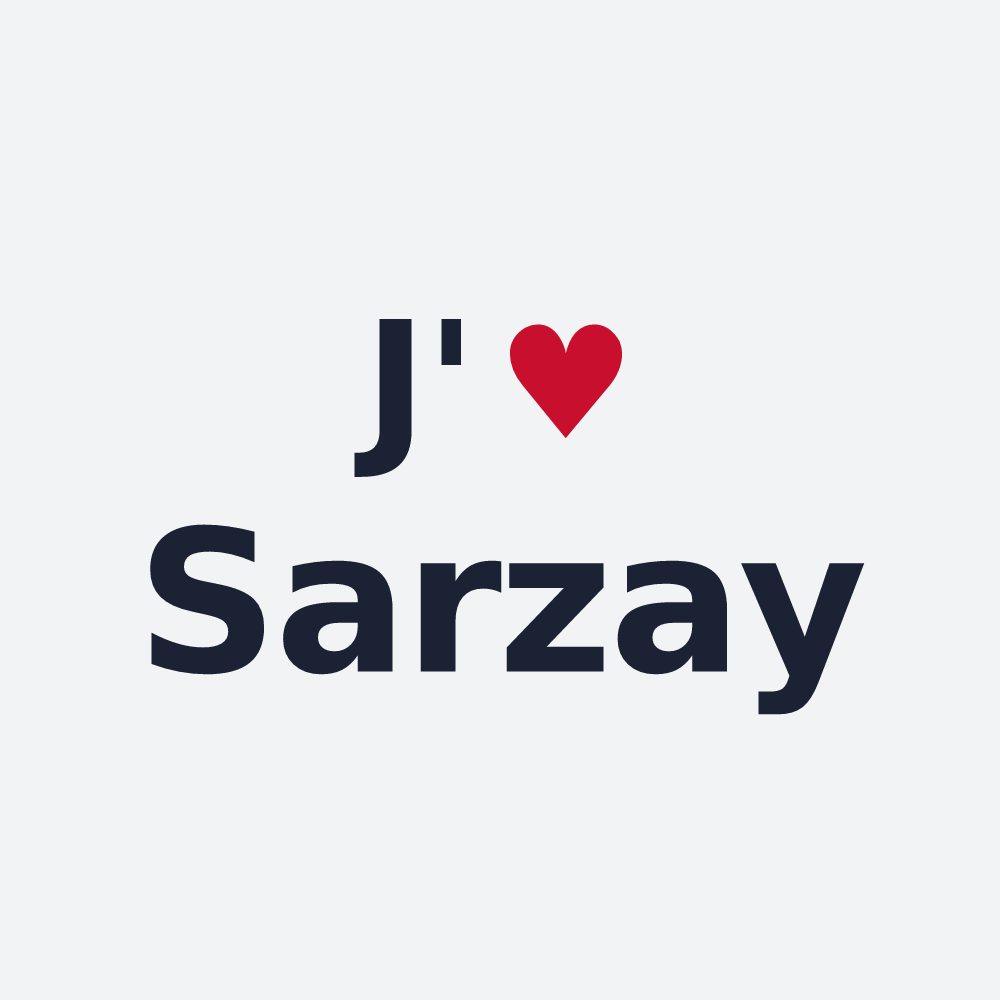 Poster personnalisé Sarzay — design J'aime Sarzay