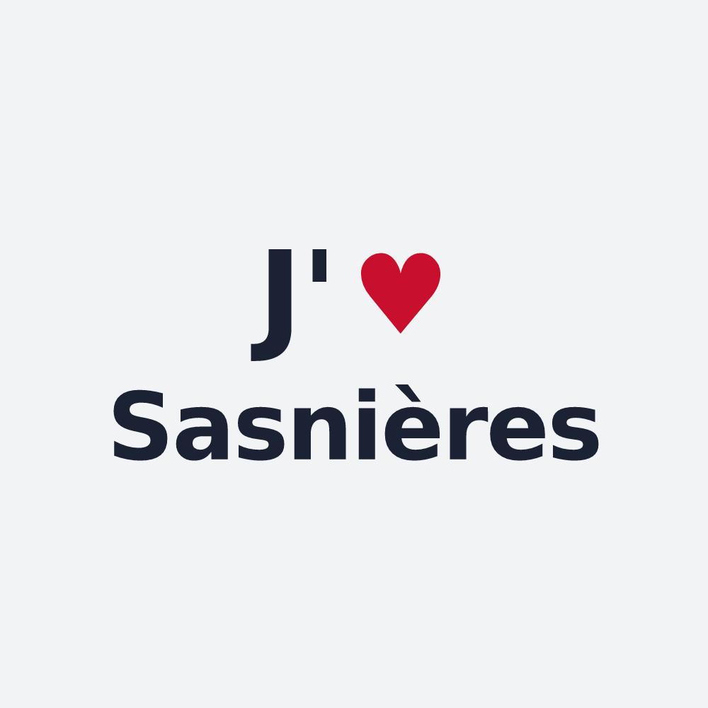 Poster personnalisé Sasnières — design J'aime Sasnières
