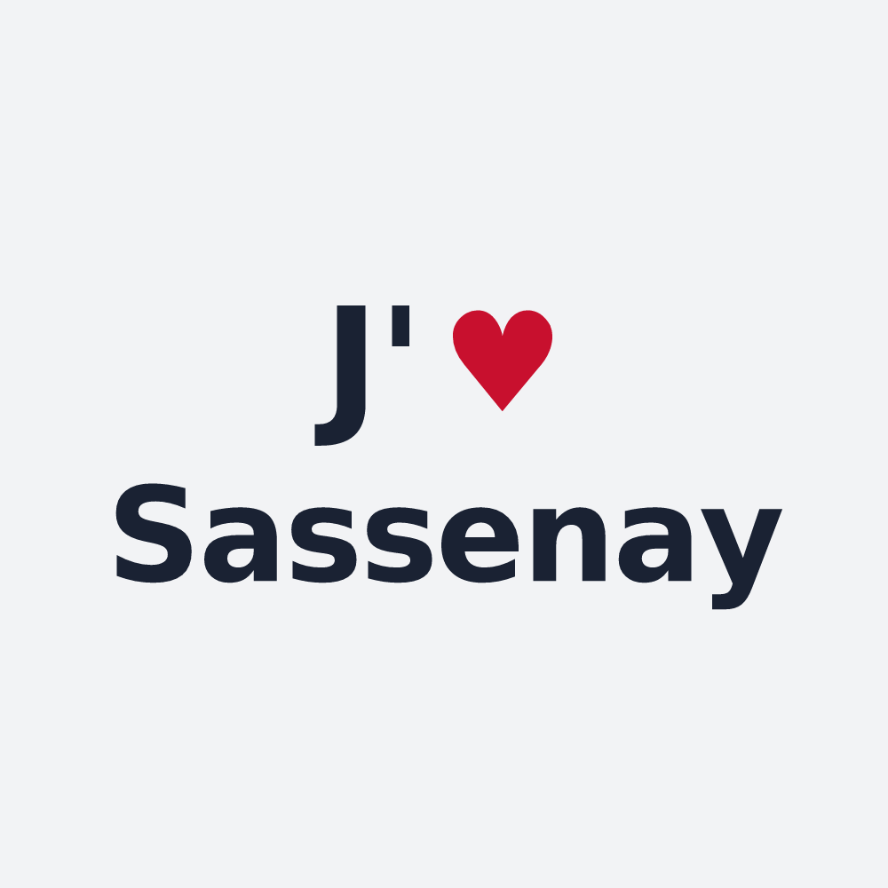 Poster personnalisé Sassenay — design J'aime Sassenay