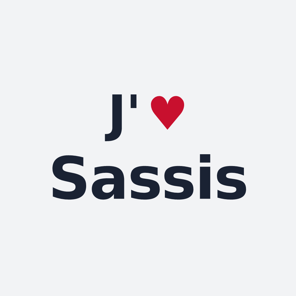 Poster personnalisé Sassis — design J'aime Sassis