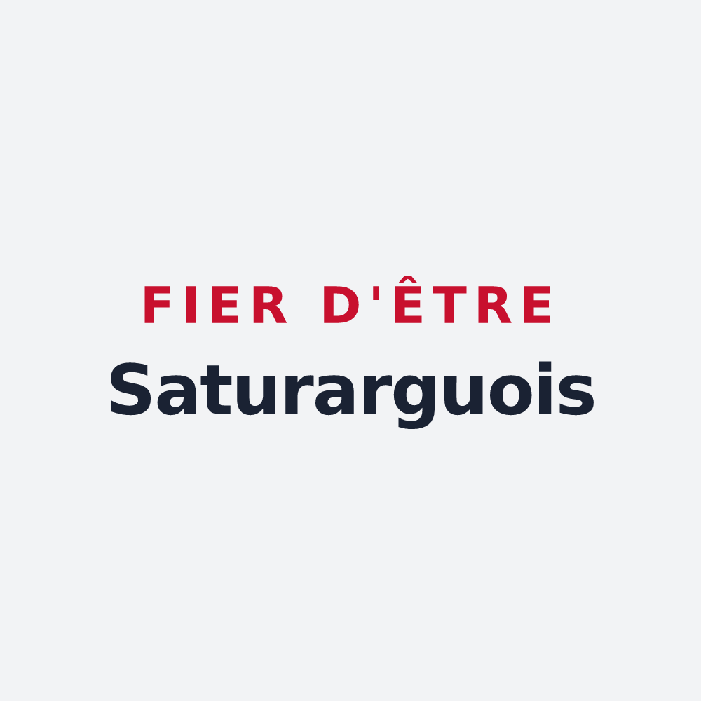 Poster « Fier d'être Saturarguois » — design pour Saturargues