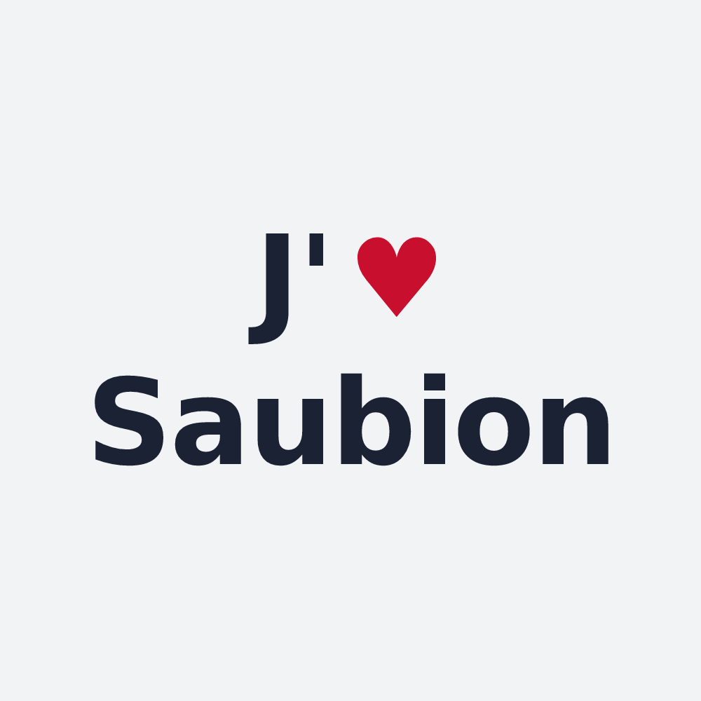 Poster personnalisé Saubion — design J'aime Saubion