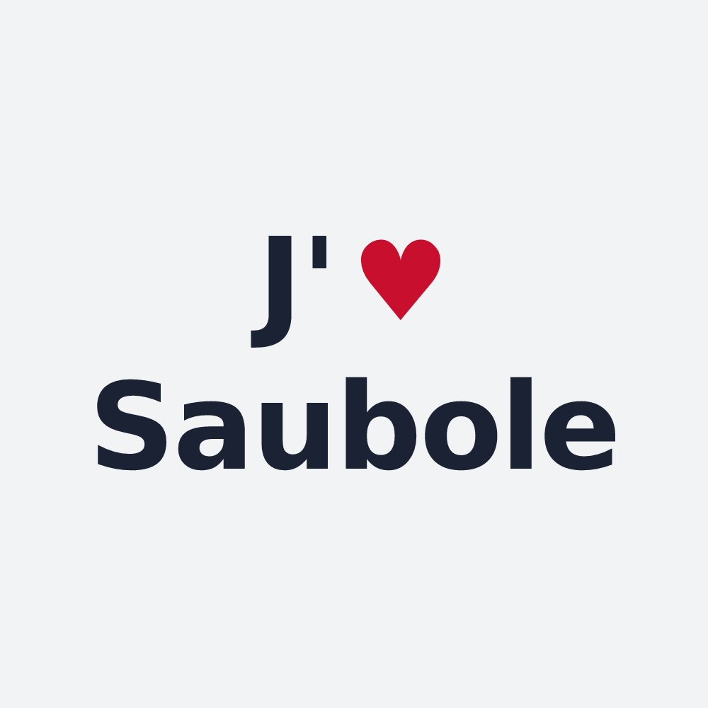 Poster personnalisé Saubole — design « J'aime Saubole » imprimé sur le poster