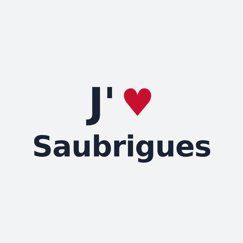 Poster personnalisé Saubrigues — design J'aime Saubrigues