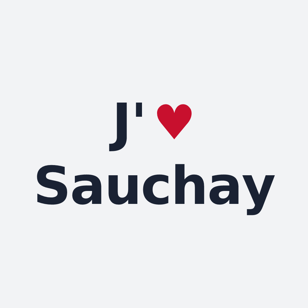 Poster personnalisé Sauchay — design J'aime Sauchay