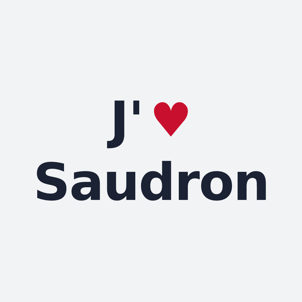 Poster personnalisé Saudron — design J'aime Saudron
