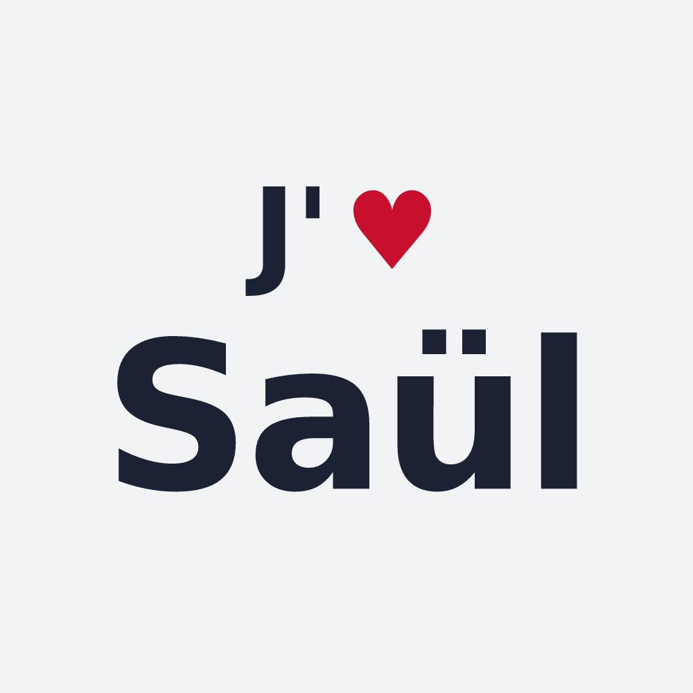 Poster personnalisé Saül — design J'aime Saül