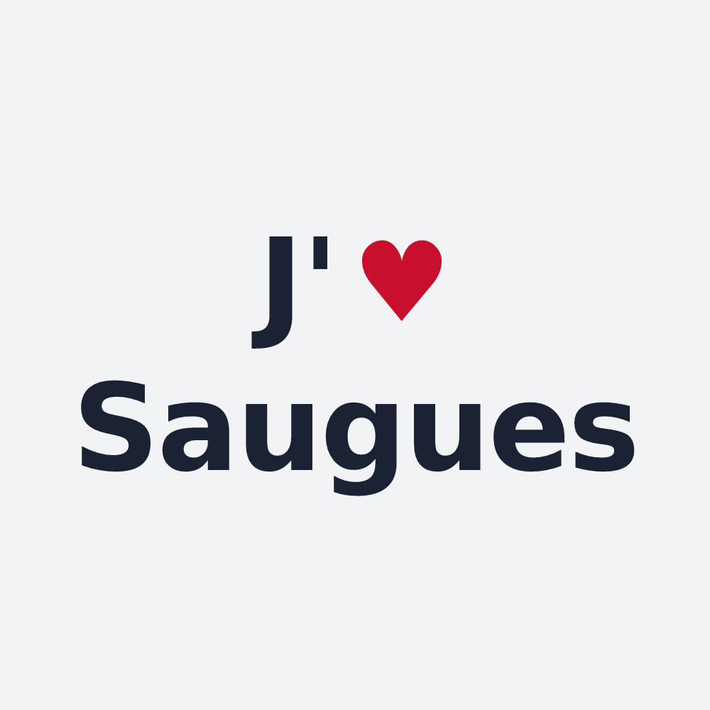 Poster personnalisé Saugues — design J'aime Saugues