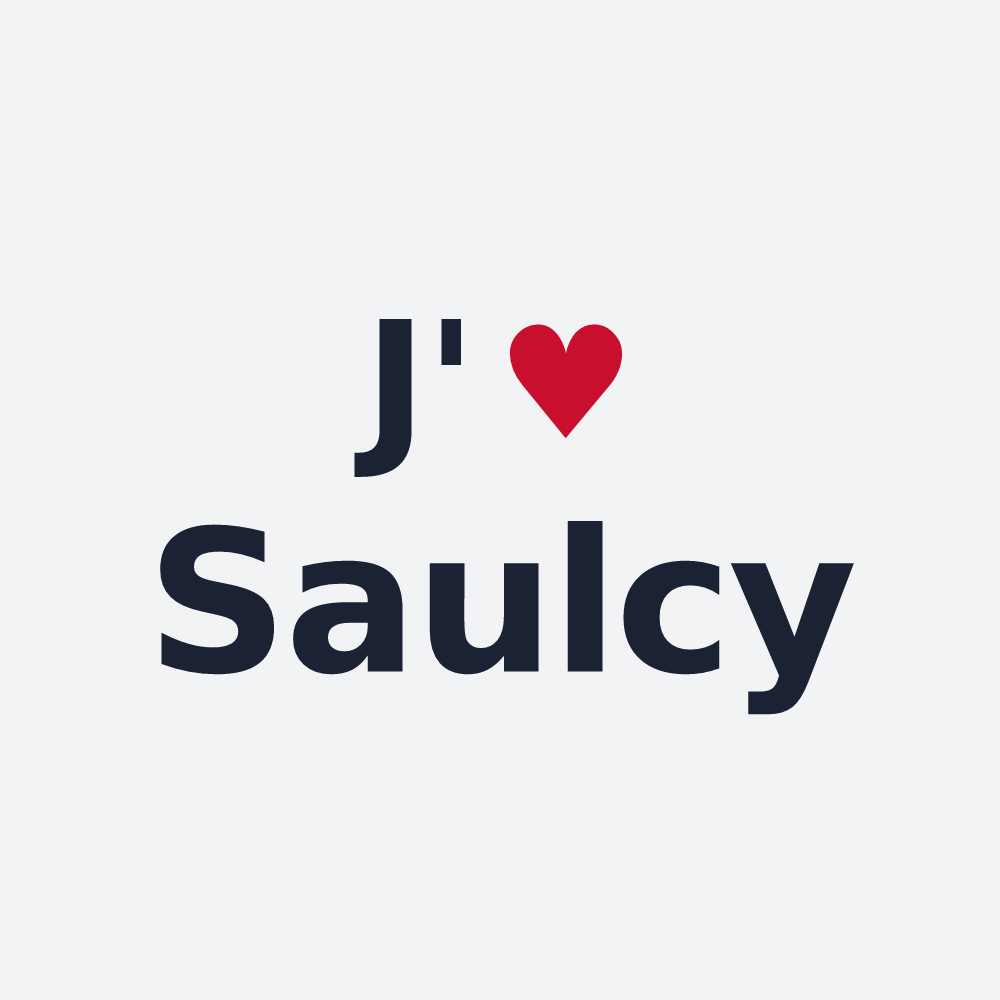 Poster personnalisé Saulcy — design J'aime Saulcy