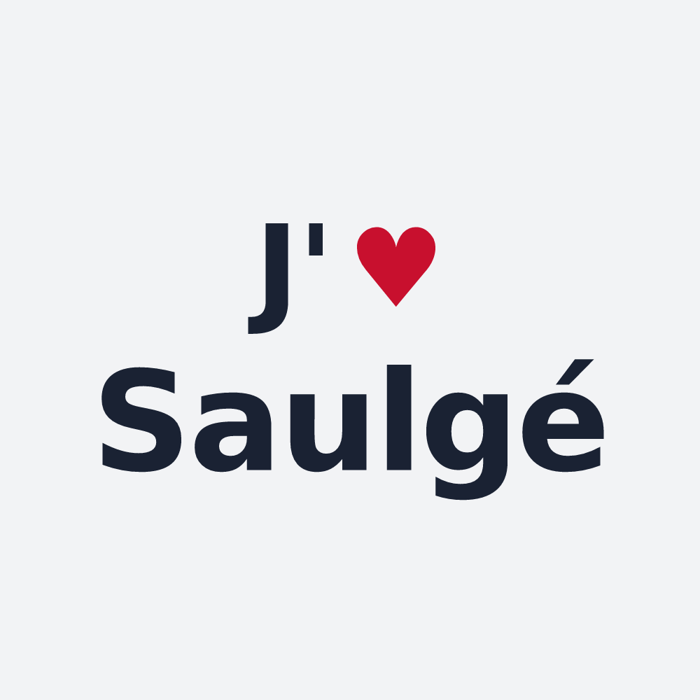 Poster personnalisé Saulgé — design J'aime Saulgé