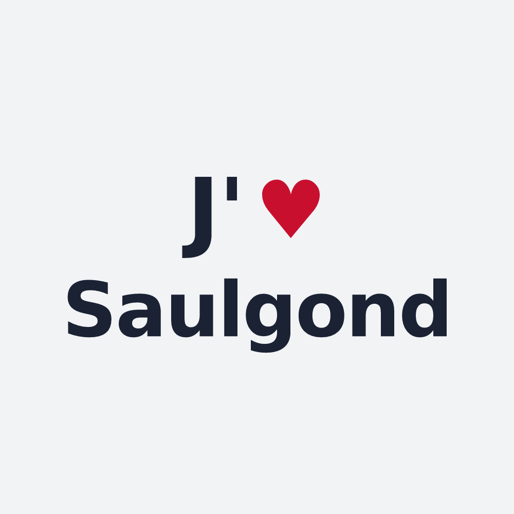 Poster personnalisé Saulgond — design J'aime Saulgond