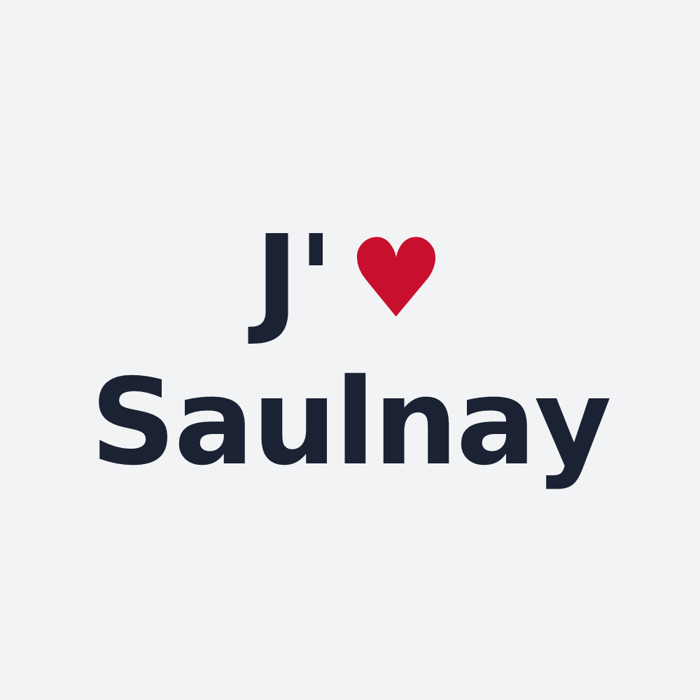 Poster personnalisé Saulnay — design J'aime Saulnay