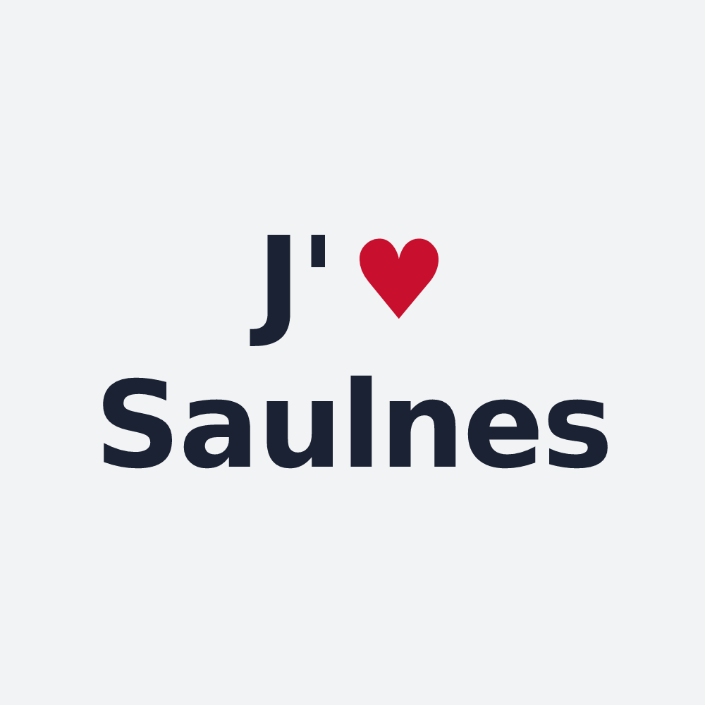 Poster personnalisé Saulnes — design « J'aime Saulnes » imprimé sur le poster