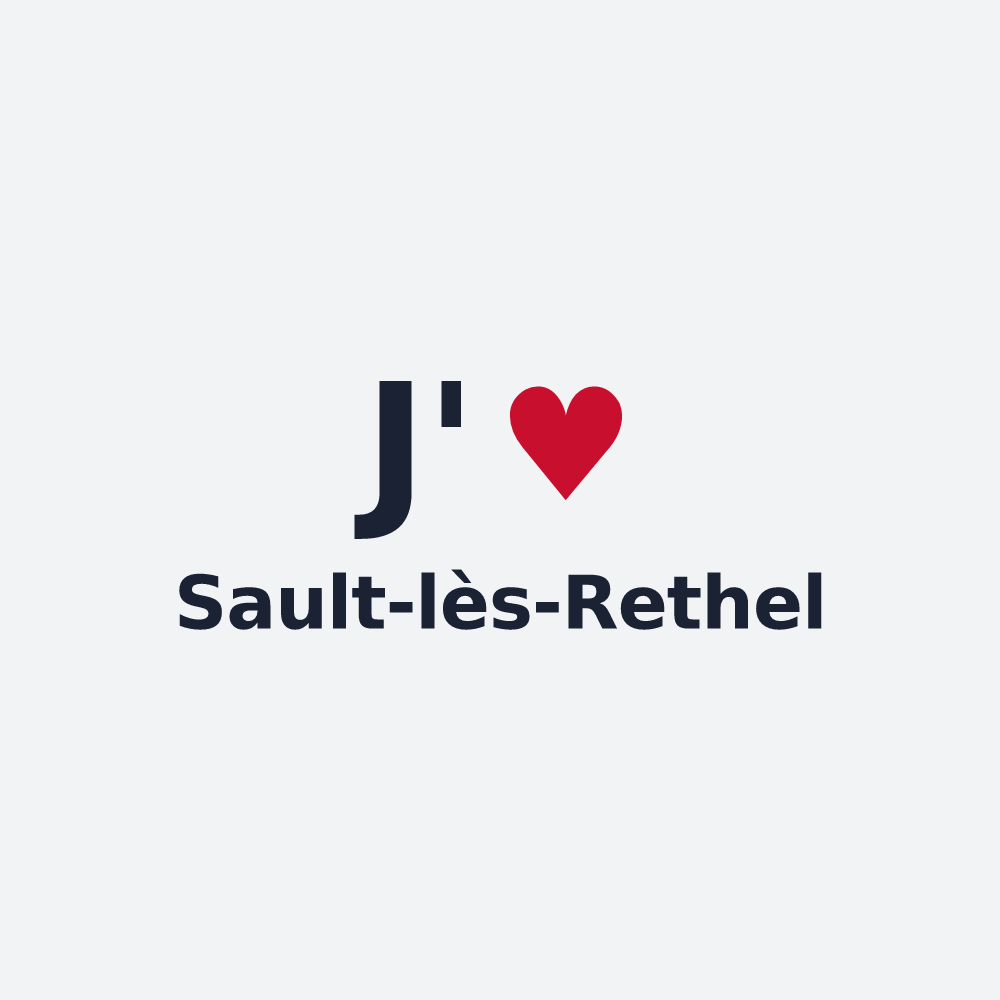 Poster personnalisé Sault-lès-Rethel — design J'aime Sault-lès-Rethel