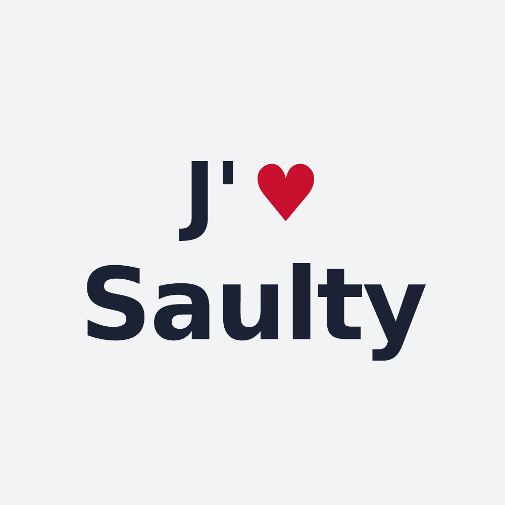 Poster personnalisé Saulty — design J'aime Saulty