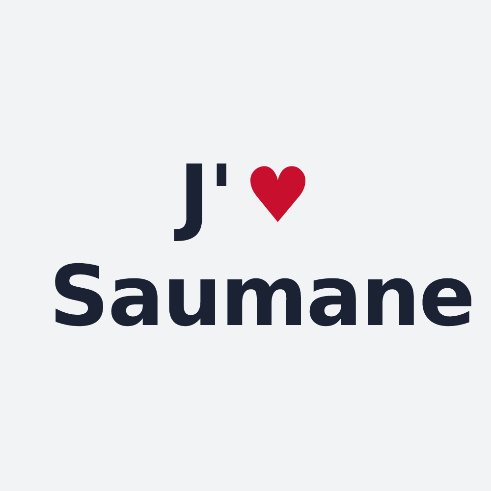 Poster personnalisé Saumane — design « J'aime Saumane » imprimé sur le poster