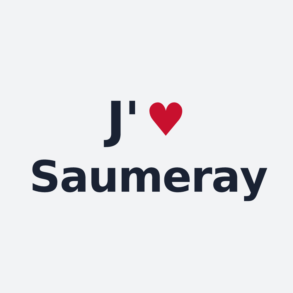 Poster personnalisé Saumeray — design J'aime Saumeray
