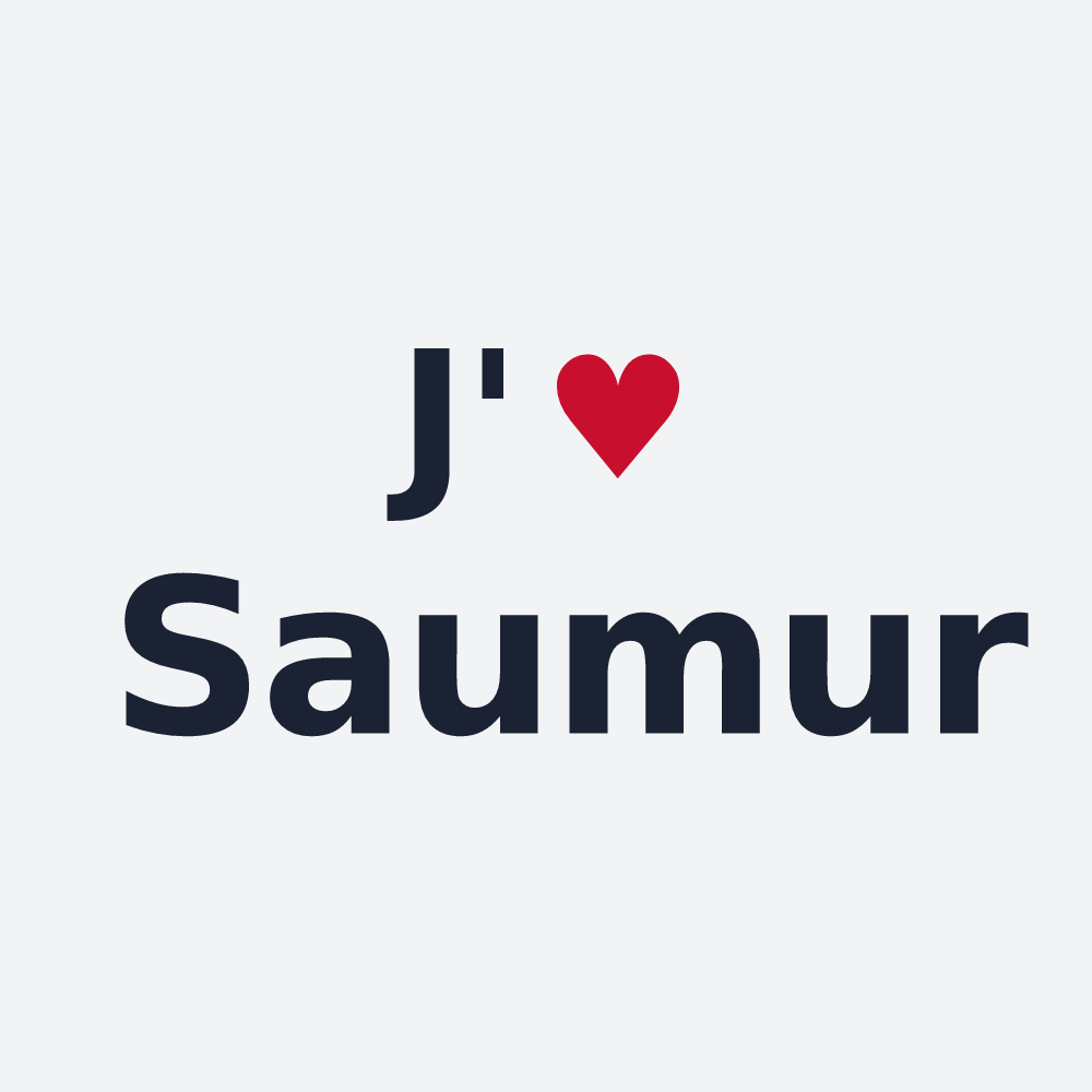 Poster personnalisé Saumur — design J'aime Saumur