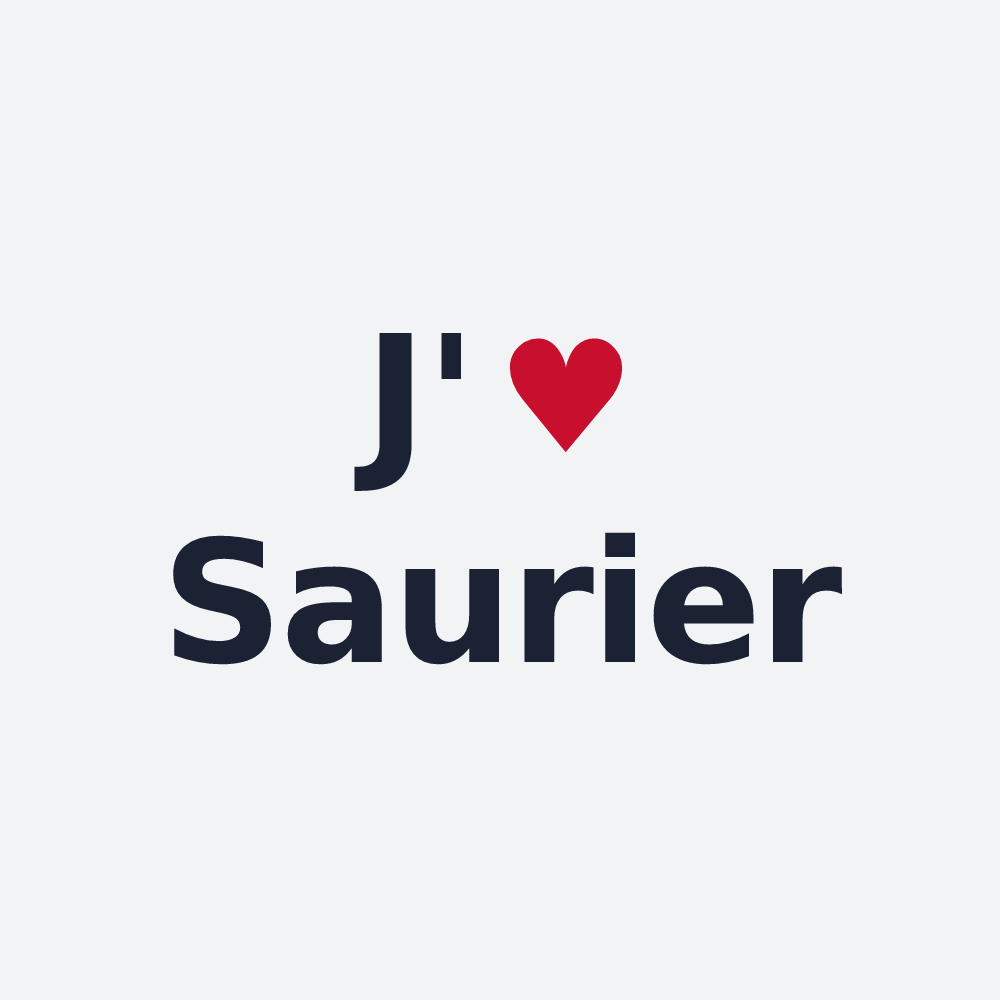 Poster personnalisé Saurier — design J'aime Saurier