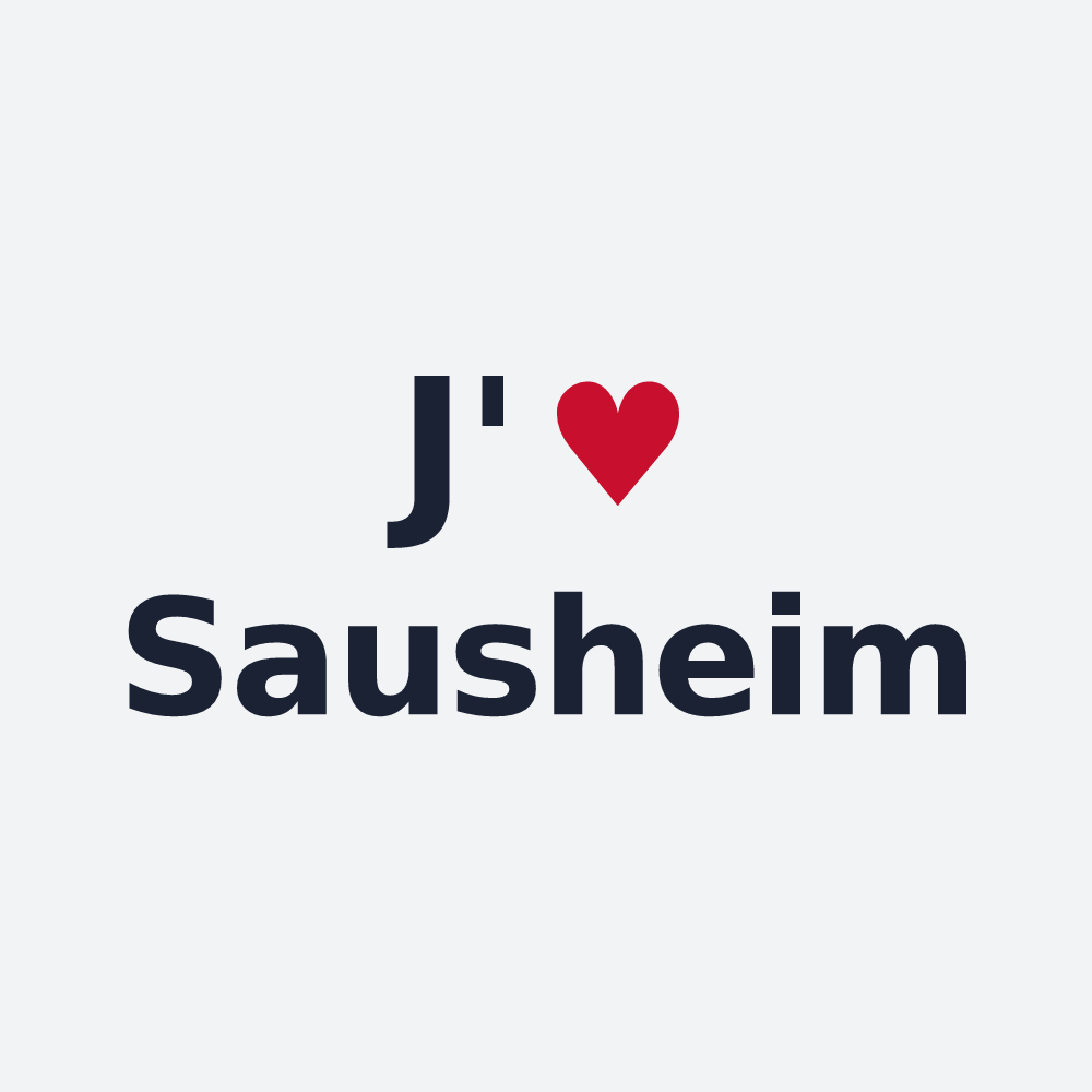 Poster personnalisé Sausheim — design J'aime Sausheim