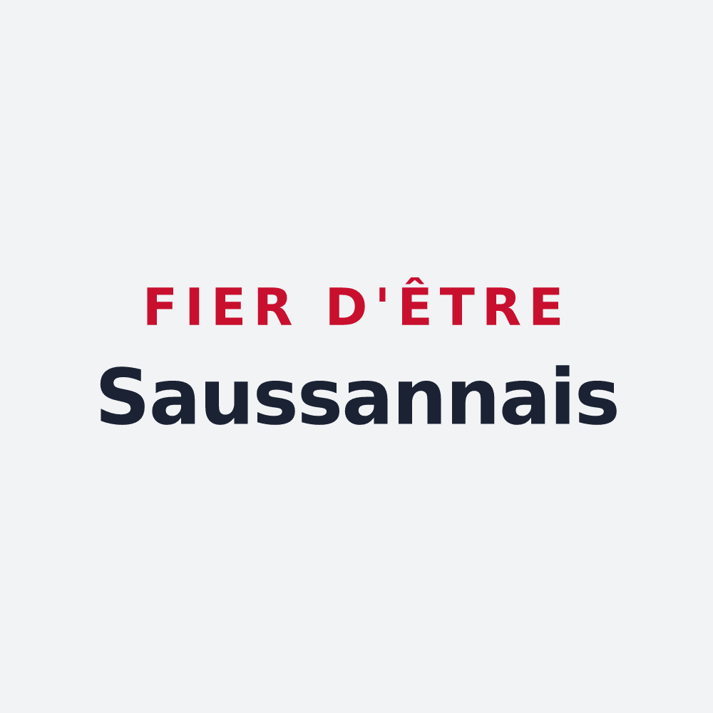 Poster « Fier d'être Saussannais » — design pour Saussan