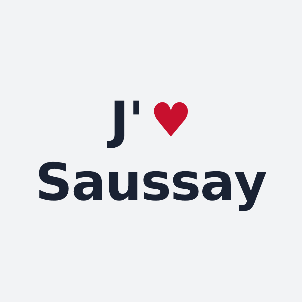 Poster personnalisé Saussay — design J'aime Saussay