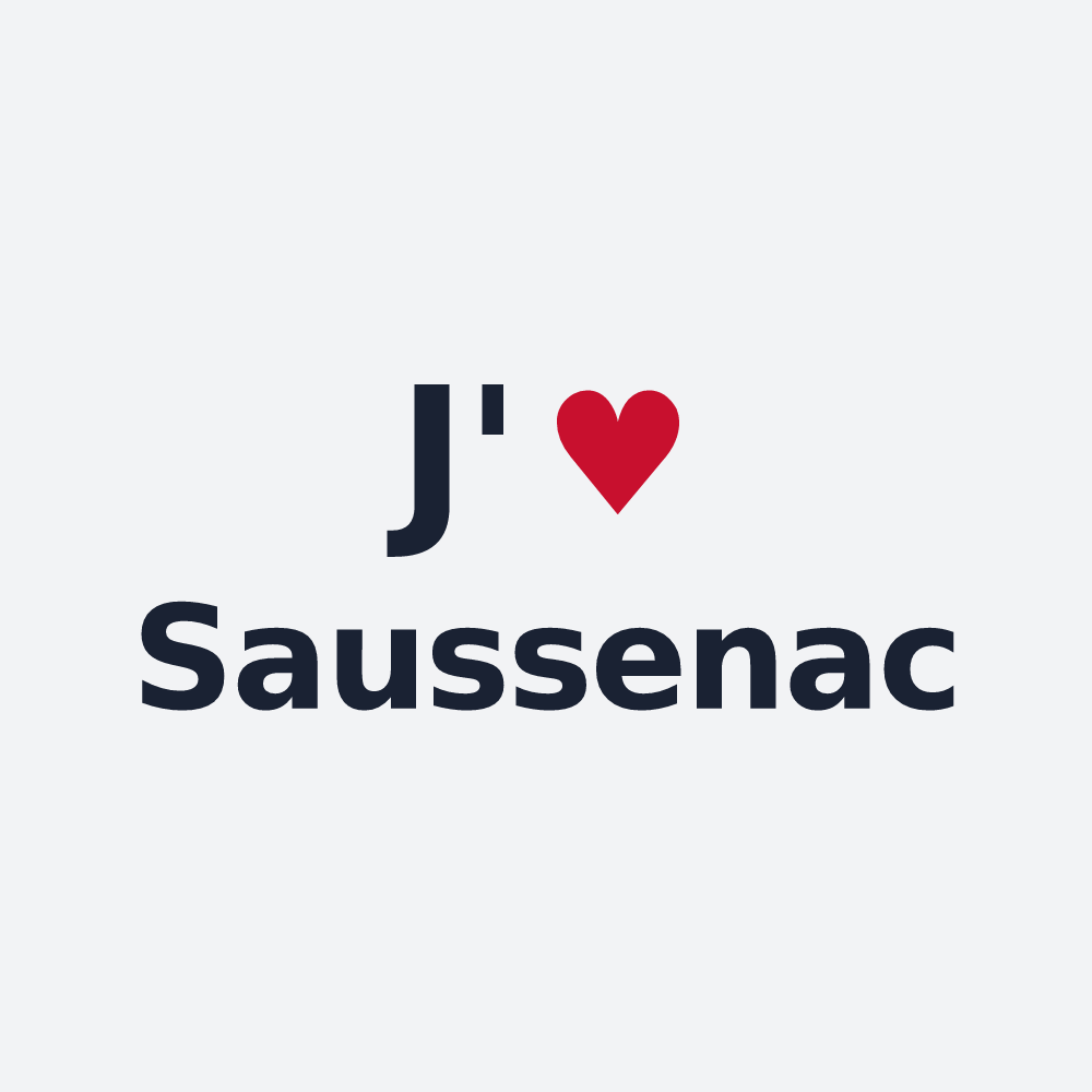 Poster personnalisé Saussenac — design J'aime Saussenac