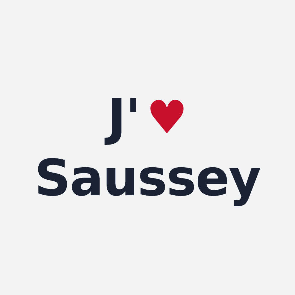Poster personnalisé Saussey — design J'aime Saussey