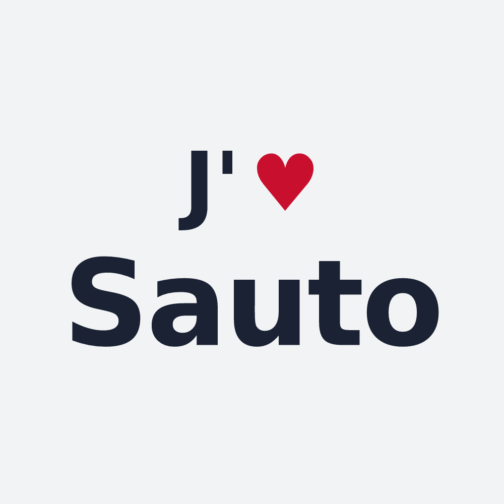 Poster personnalisé Sauto — design J'aime Sauto