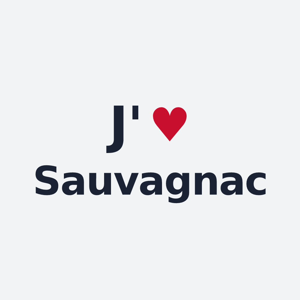 Poster personnalisé Sauvagnac — design J'aime Sauvagnac