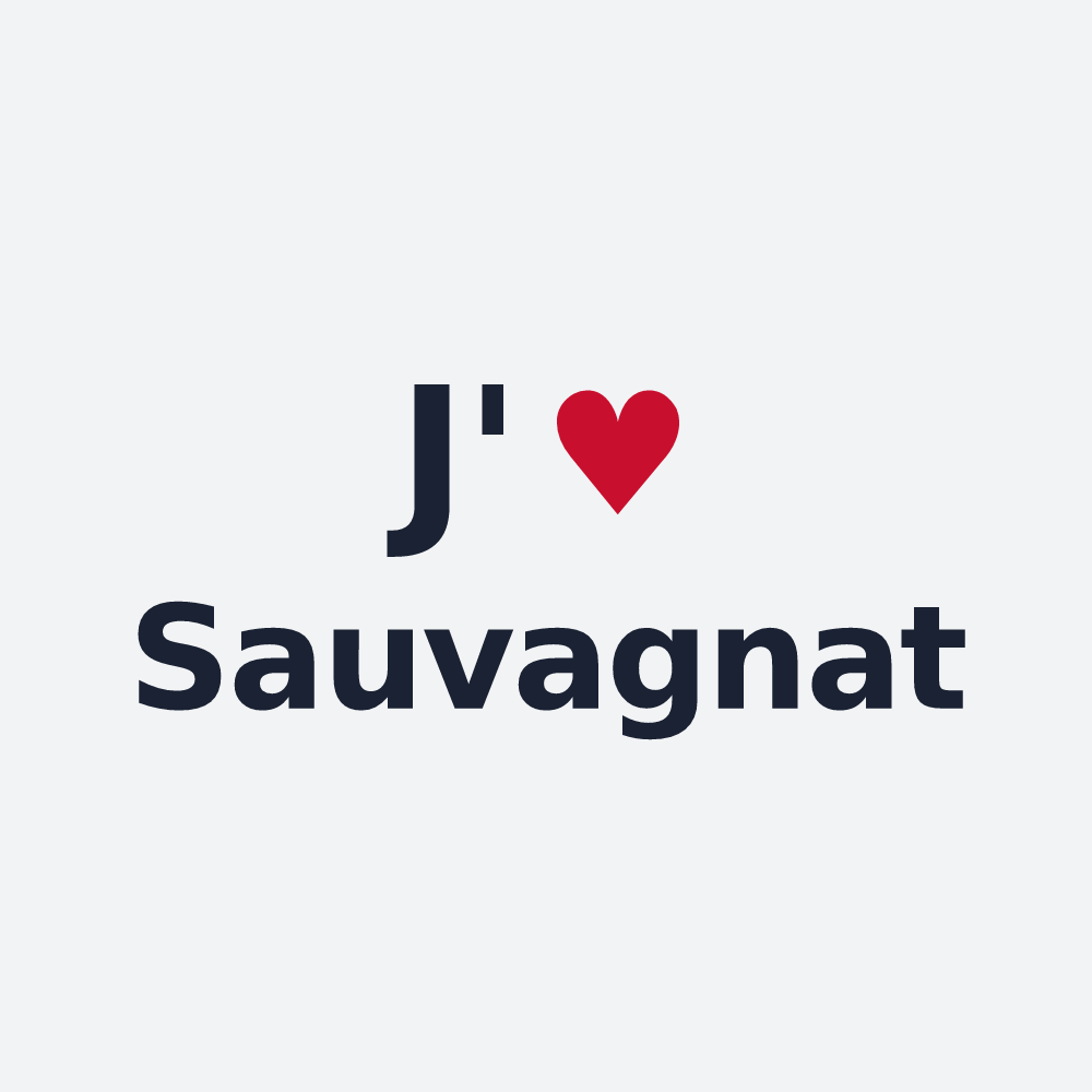 Poster personnalisé Sauvagnat — design J'aime Sauvagnat