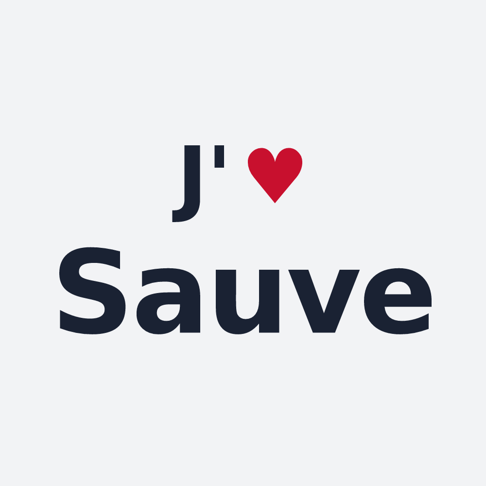 Poster personnalisé Sauve — design J'aime Sauve