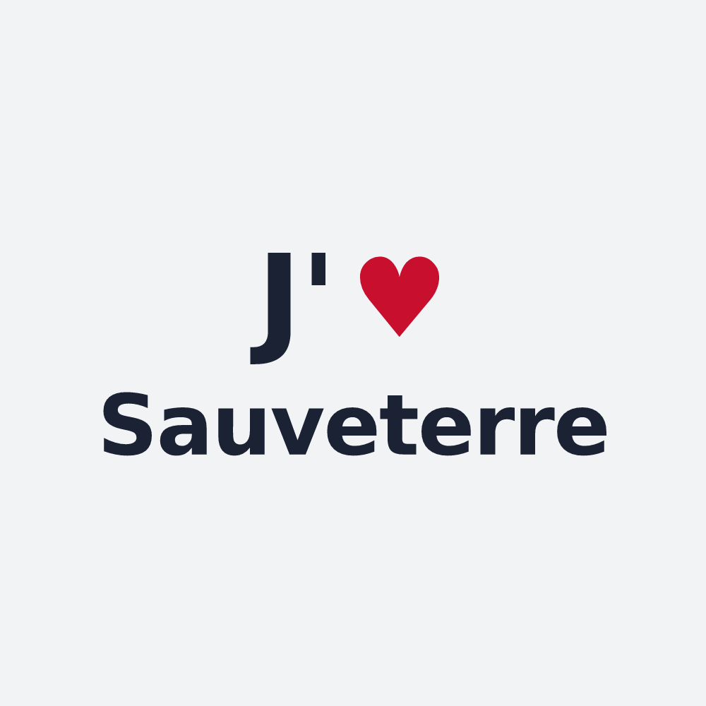 Poster personnalisé Sauveterre — design J'aime Sauveterre