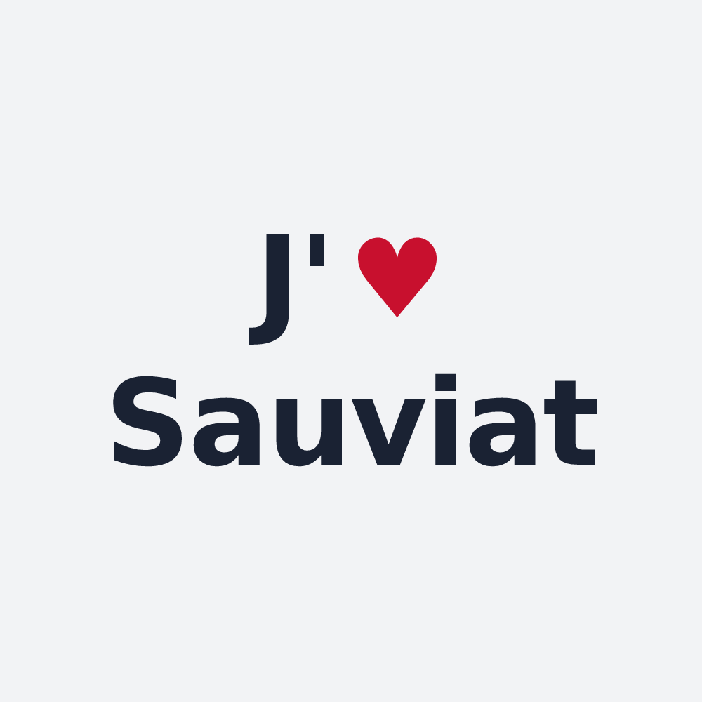Poster personnalisé Sauviat — design J'aime Sauviat