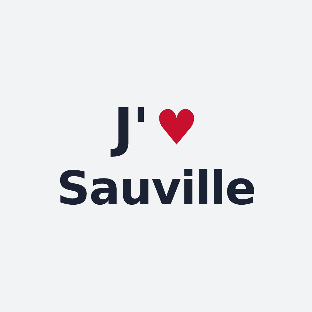 Poster personnalisé Sauville — design J'aime Sauville