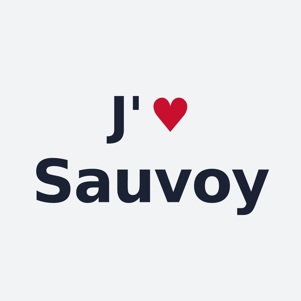 Poster personnalisé Sauvoy — design J'aime Sauvoy