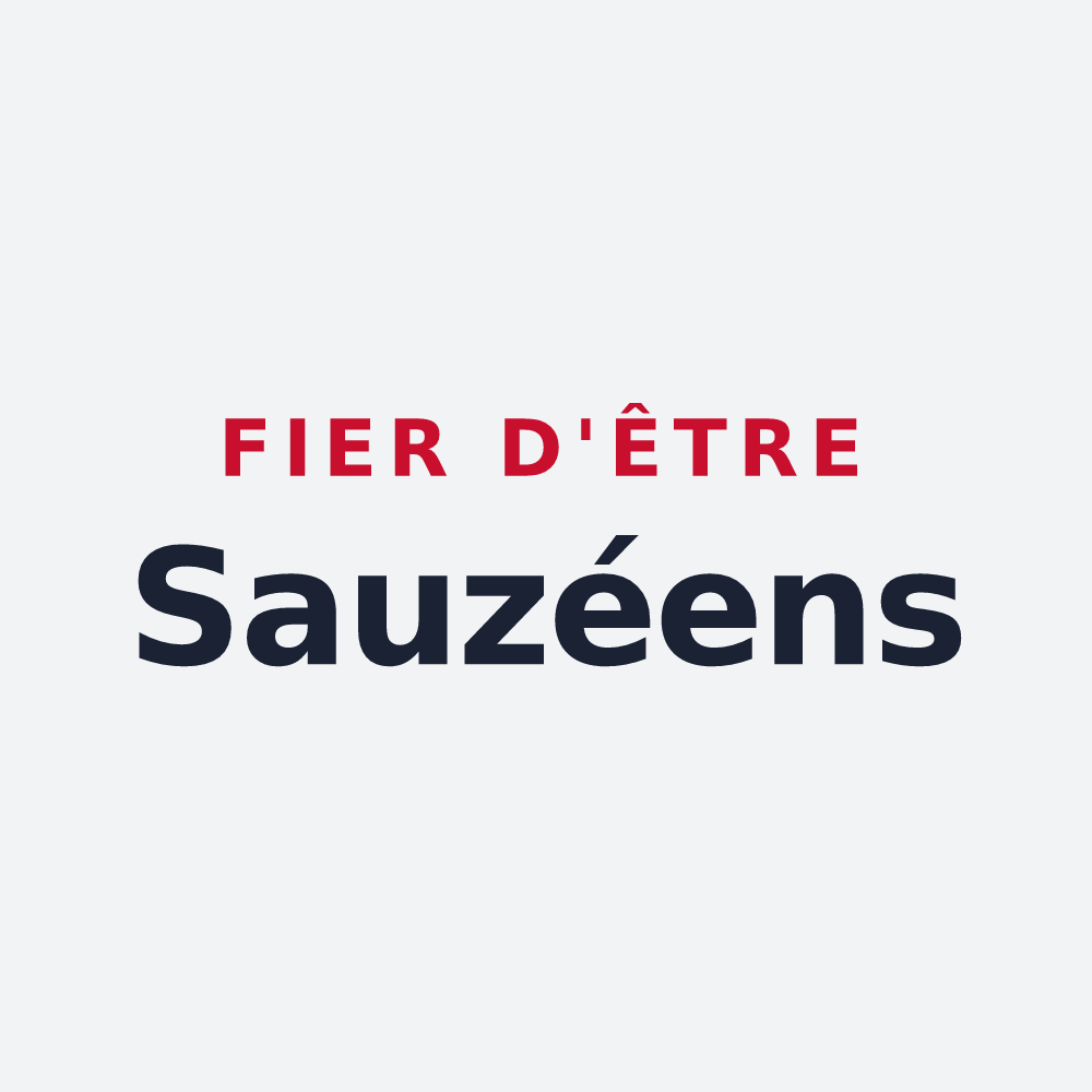 Poster « Fier d'être Sauzéens » — design pour Sauzé-entre-Bois