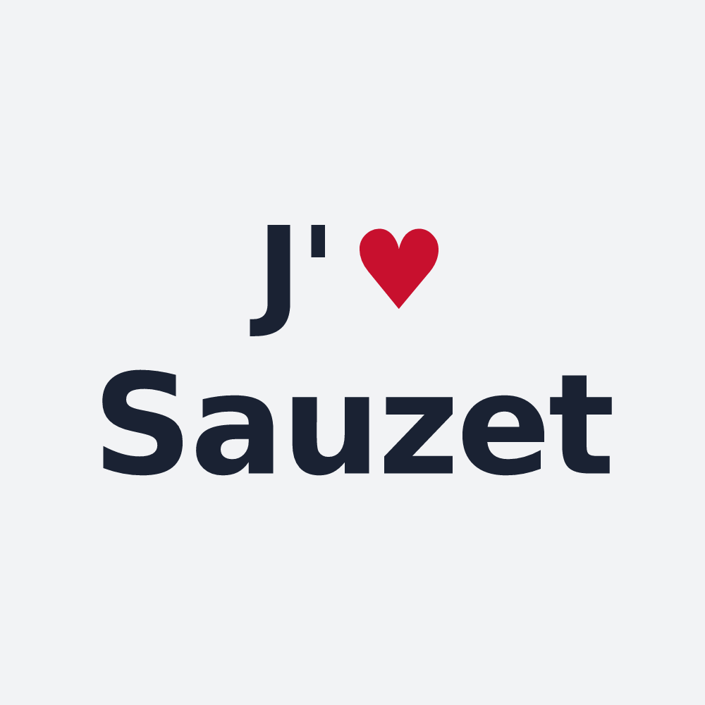 Poster personnalisé Sauzet — design J'aime Sauzet