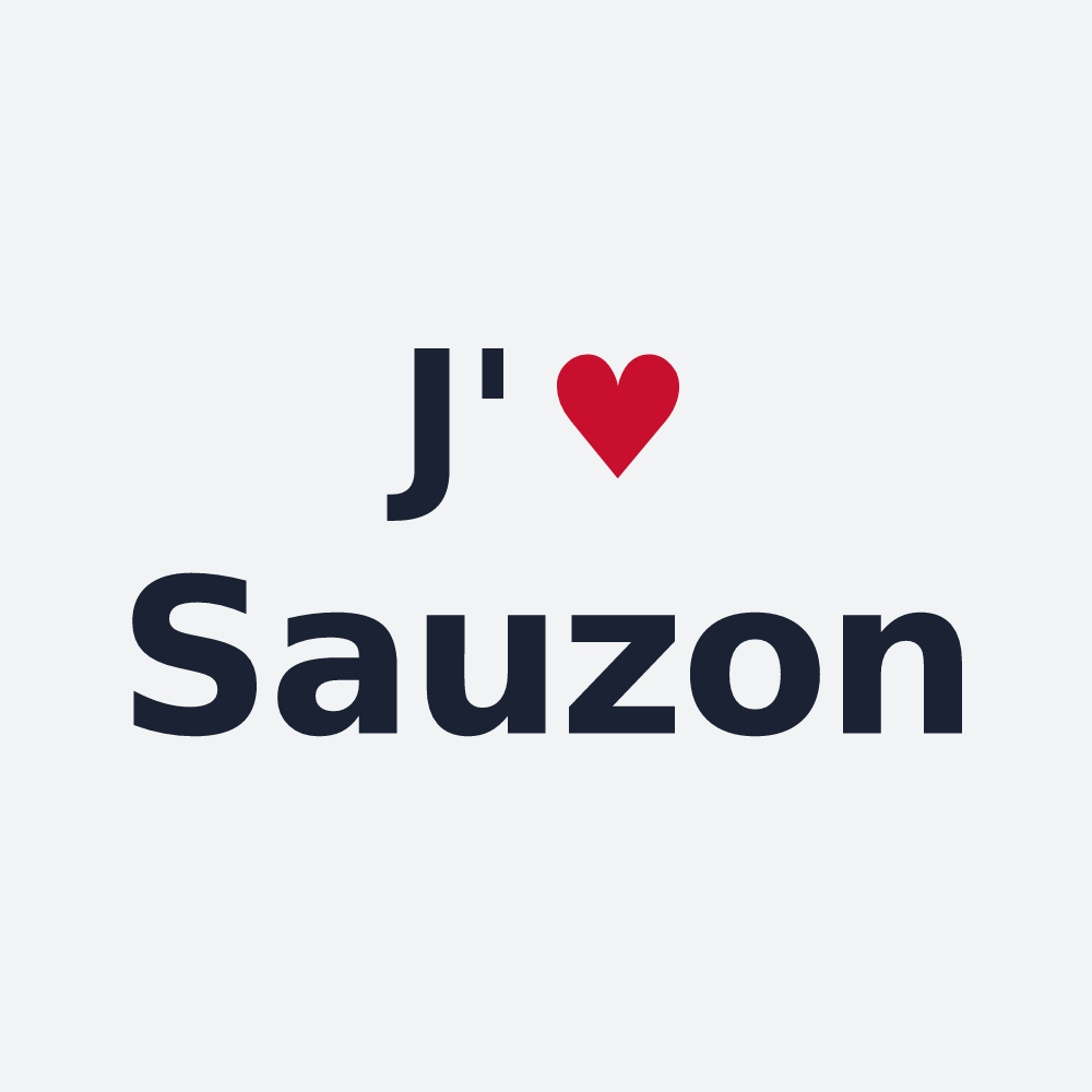 Poster personnalisé Sauzon — design J'aime Sauzon