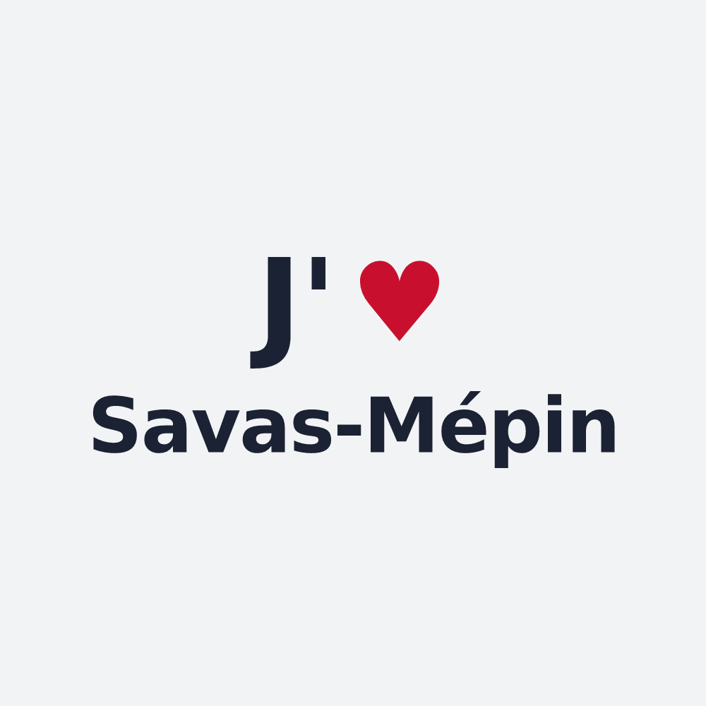 Poster personnalisé Savas-Mépin — design J'aime Savas-Mépin
