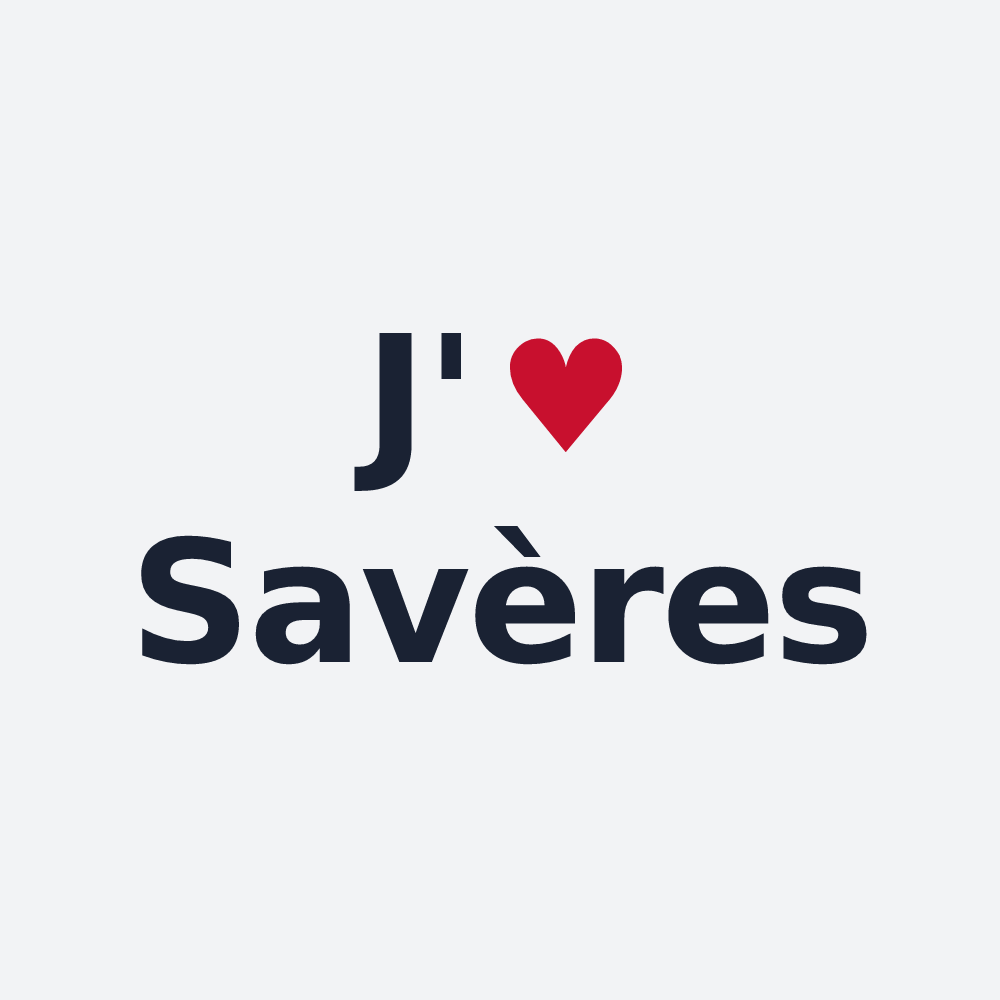 Poster personnalisé Savères — design J'aime Savères