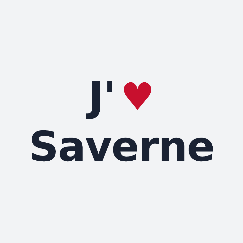 Poster personnalisé Saverne — design « J'aime Saverne » imprimé sur le poster