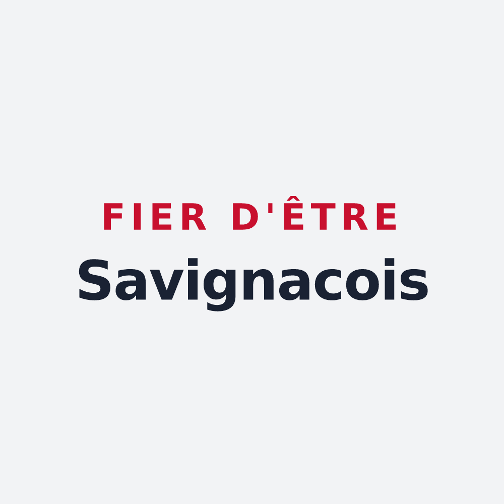 Poster « Fier d'être Savignacois » — design pour Savignac