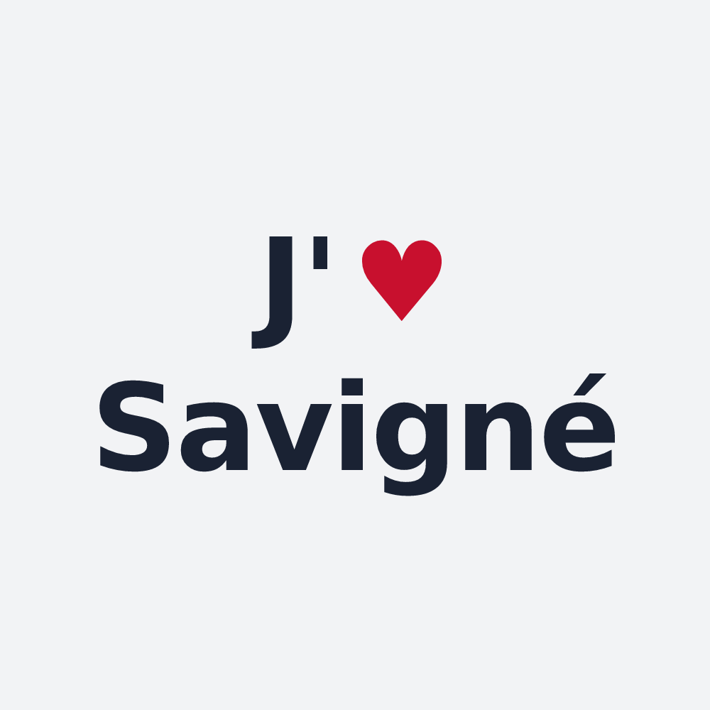 Poster personnalisé Savigné — design J'aime Savigné